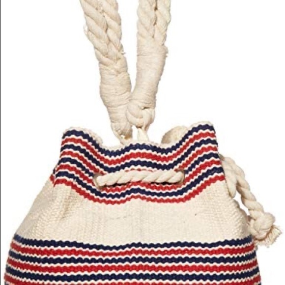 Seafolly Women's Stripe Bucket Bag with Long Braided Shoulder Strap, Car… - Picture 5 of 5